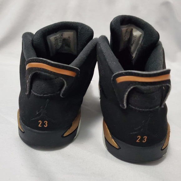 Nike Air Jordan 6 Retro DMP (PS) Shoe Black Gold CT4965-007 Size 10C - Picture 4 of 6